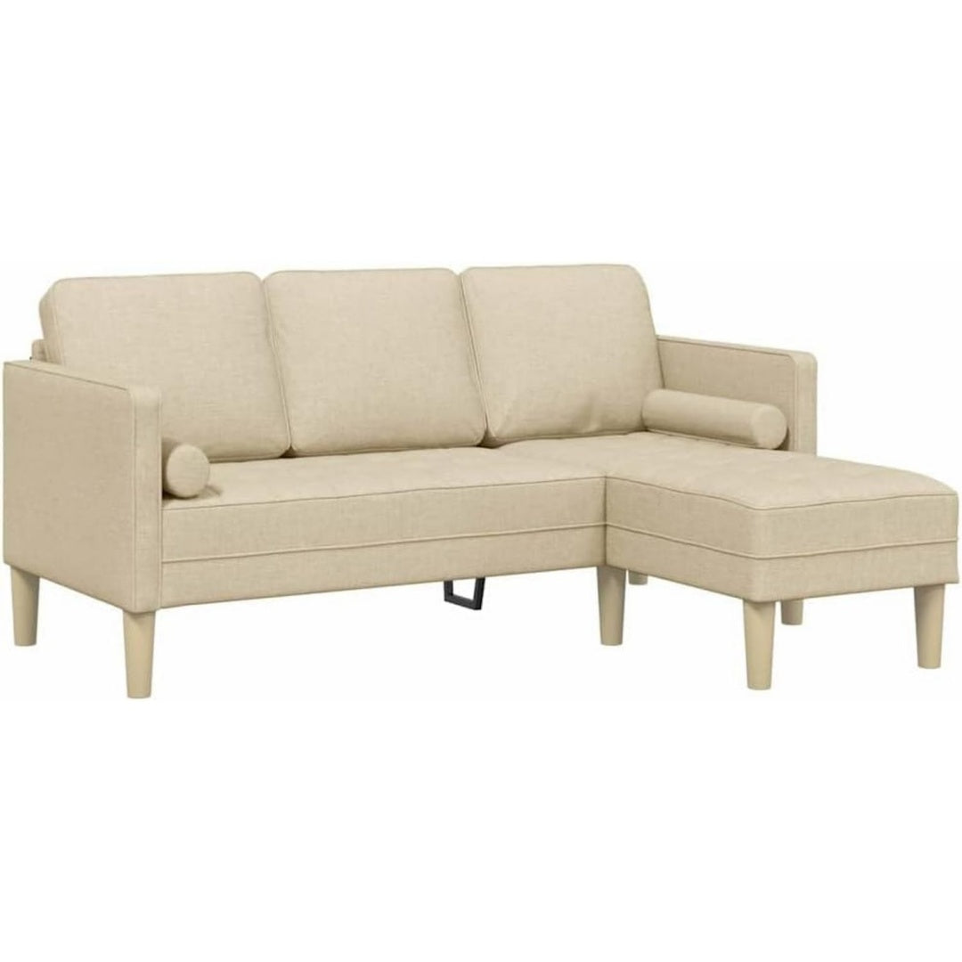 Sofa mit den Massen 173 x 131 x 67 cm in Creme