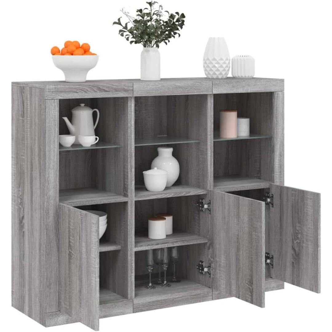 Sideboard mit Wandmontage und LED Beleuchtung