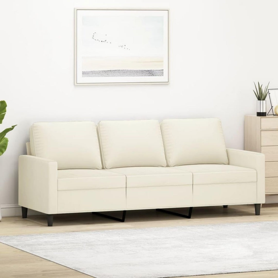 Sofa aus Samt in Creme