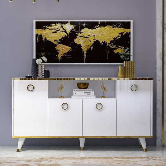 Sideboard aus Holzwerkstoff und Kunststoff