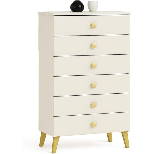 Sideboard mit 6 Schubladen, Schubladen und beschichteten Flaechen