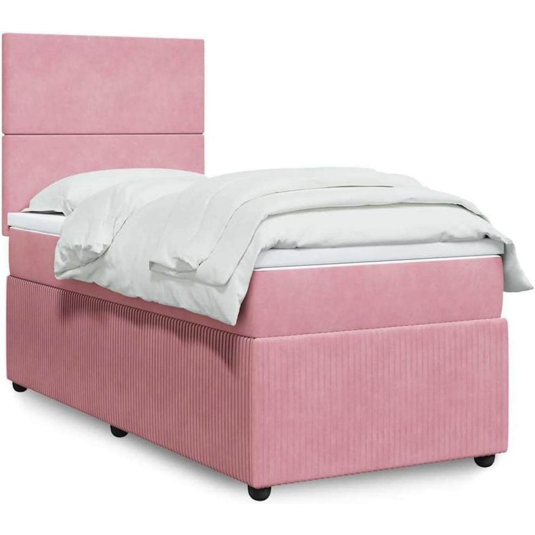 Boxspringbett mit den Massen 90 x 200 cm in Rosa