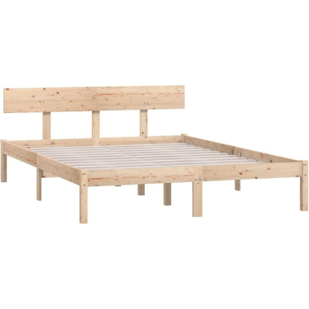 Bettgestell in Naturbraun