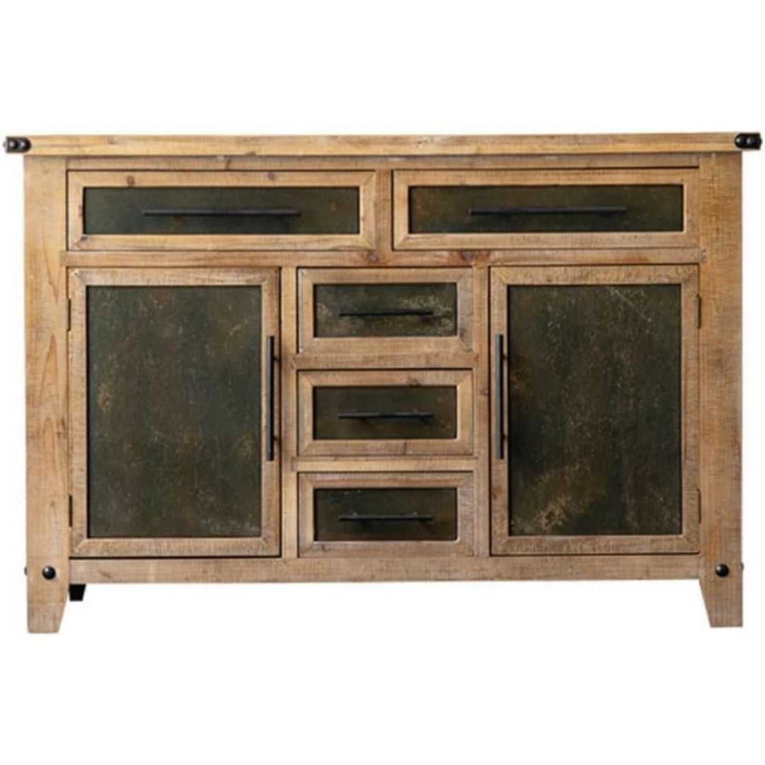 Schubladen praegen das Sideboard in Naturbraun und Gruen