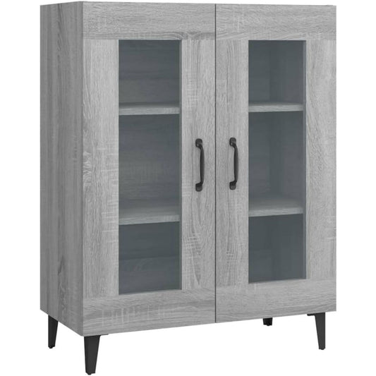Sideboard in Eichenbraun und Grau mit Glastueren