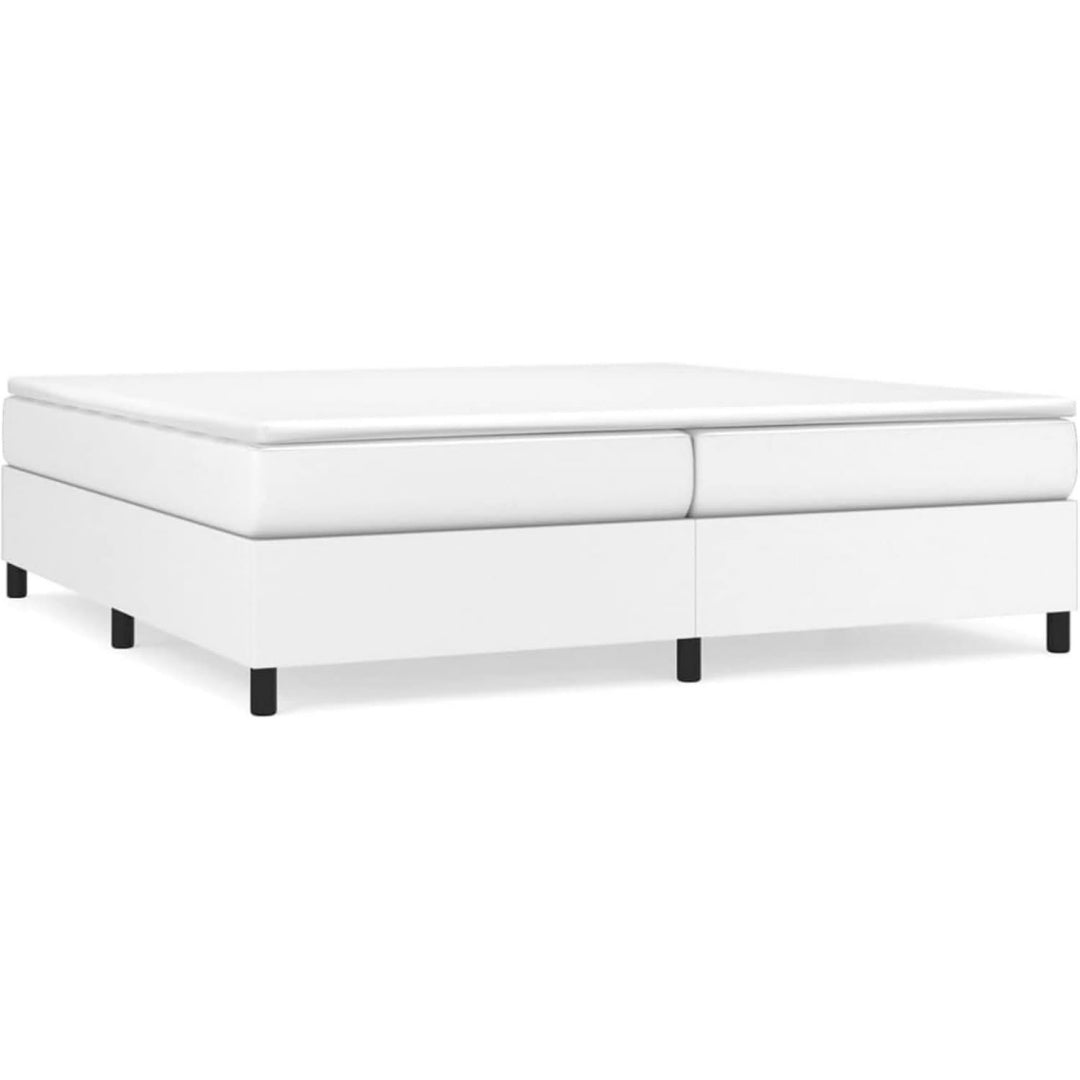 Boxspringbett aus Kunstleder und Holzwerkstoff
