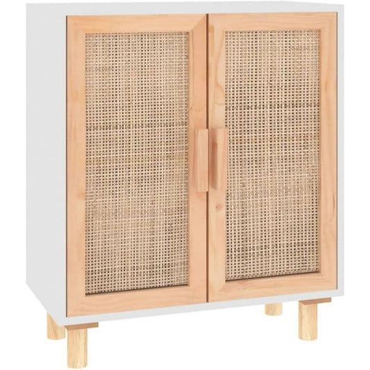 Sideboard mit Holzbeinen und Flechtoptik